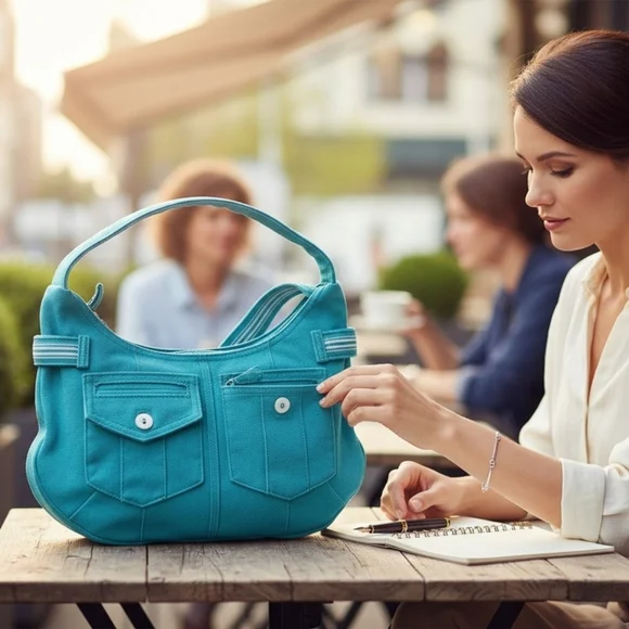 Small Blue Purse - Picture 1 of 9